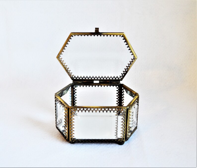 Casket Jewelry Ring Box Trinket Steampunk Ormolu French Brass Filigree Victorian Rococo Style Black Owned Business