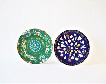 Details about   TWO Anthropologie Danielle Kroll Making Spirits Bright Christmas Dessert Plate 
