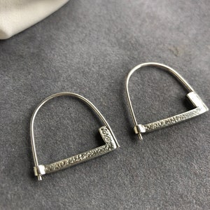Textured earrings silver, textures earrings,  Earrings textured, sterling  Silver earrings, simple, handmade, silver earrings patina,