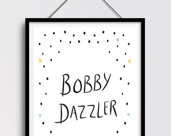 Northern Quotes Sayings Dialect Bobby Dazzler Wall Art Poster Hand Drawn Type Print Gift