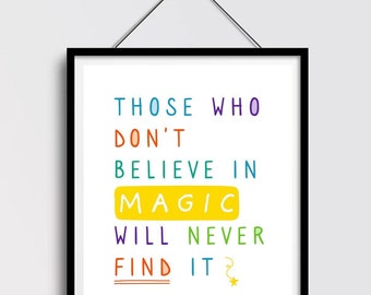 Matilda Quote Print: Roald Dahl Magic, Colourful Nursery Art
