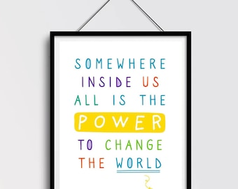 Matilda Quote Print: Roald Dahl Nursery Decor, Kids Bedroom Art