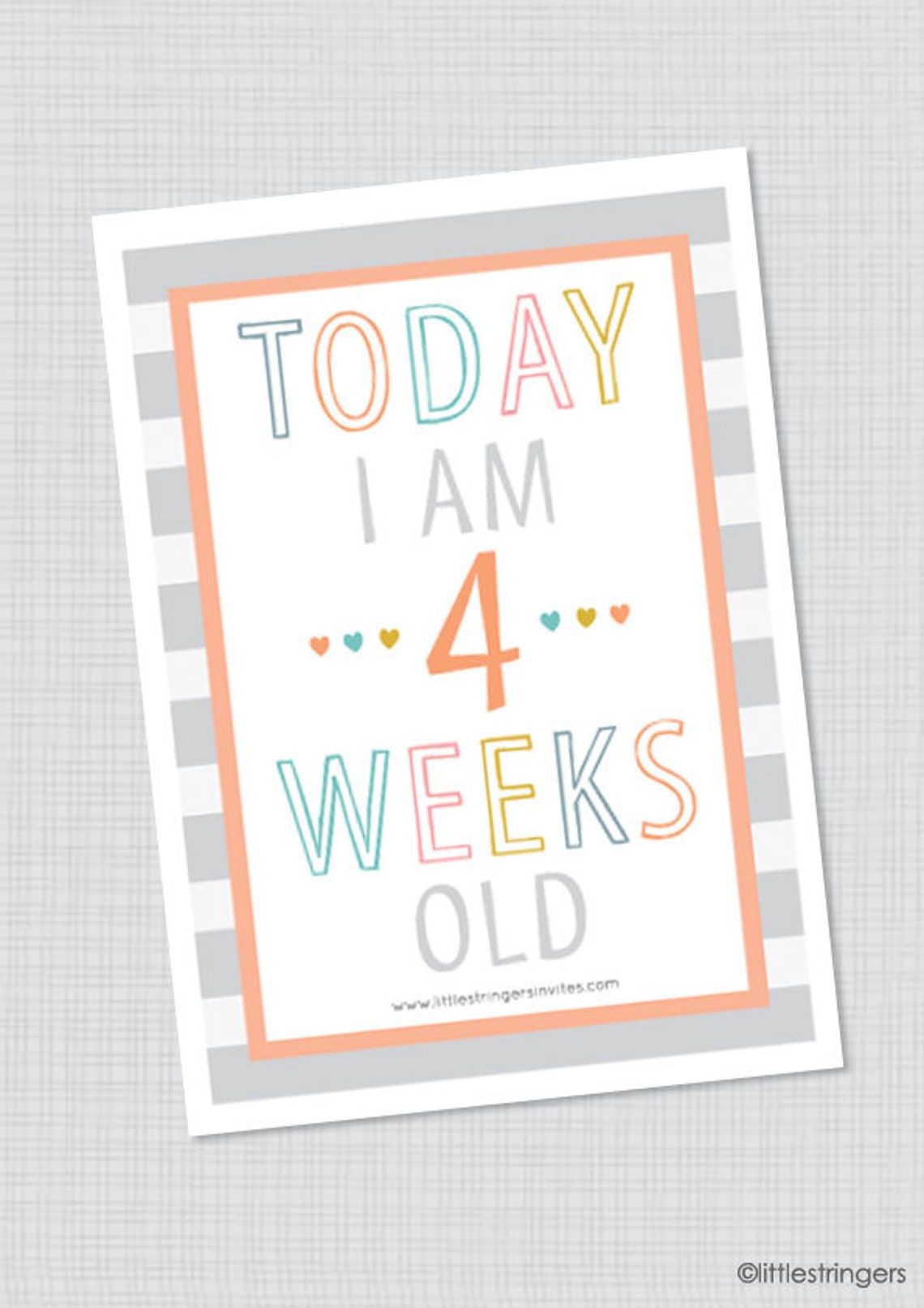Instant Download Printable Illustrated Baby Milestone Cards, Baby's ...
