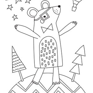 Kids Colouring In Sheets, Kids Activity, Coloring Pages, Kids Wall Art, Kids Room Decor, Fun Animals Printable Instant Download image 4