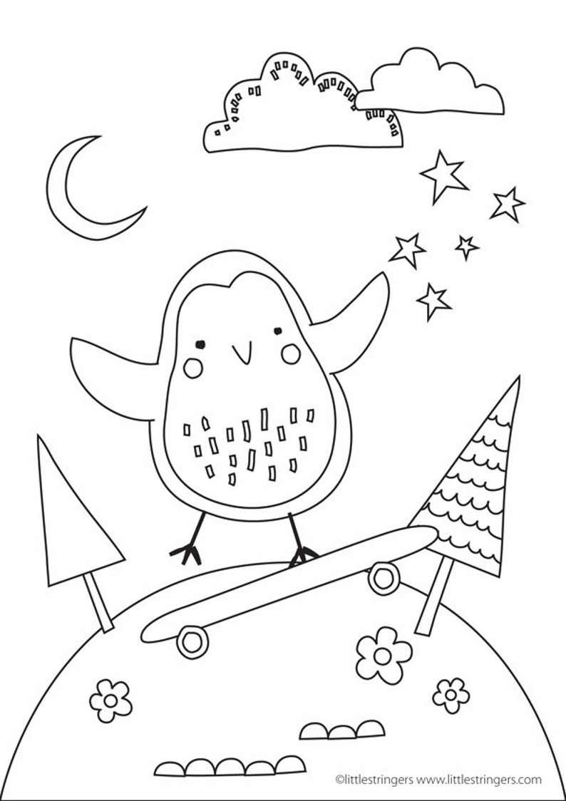 Kids Colouring In Sheets, Kids Activity, Coloring Pages, Kids Wall Art, Kids Room Decor, Fun Animals Printable Instant Download image 2