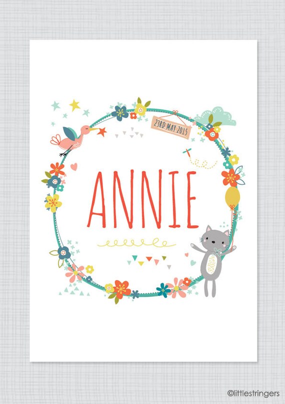 personalised baby name print