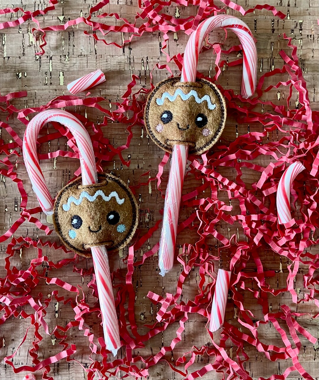 Gingerbread Candy Cane Holder, Candy Cane Holder, Stocking Stuffers