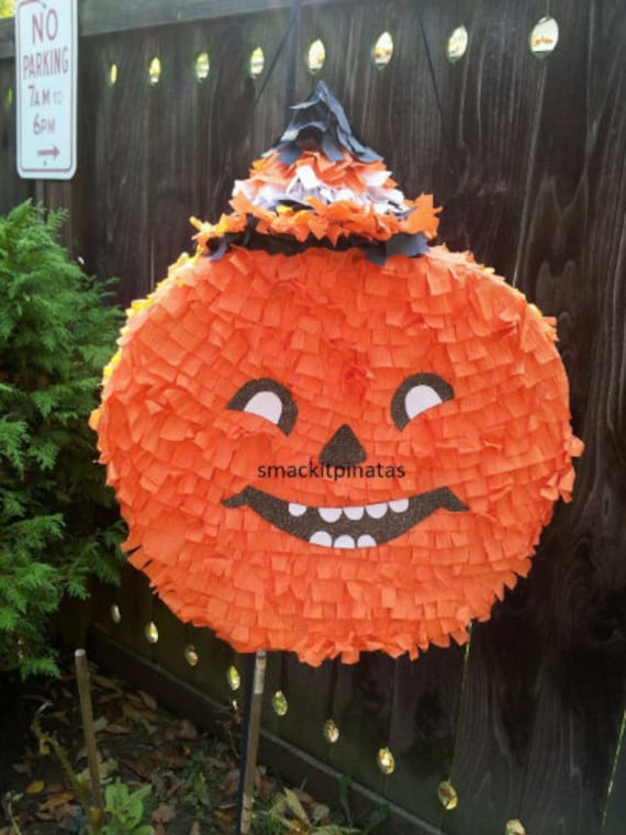 Pumpkin pinata, pinata, halloween, halloween pinata, fall pinata, autumn pinata, party supplies