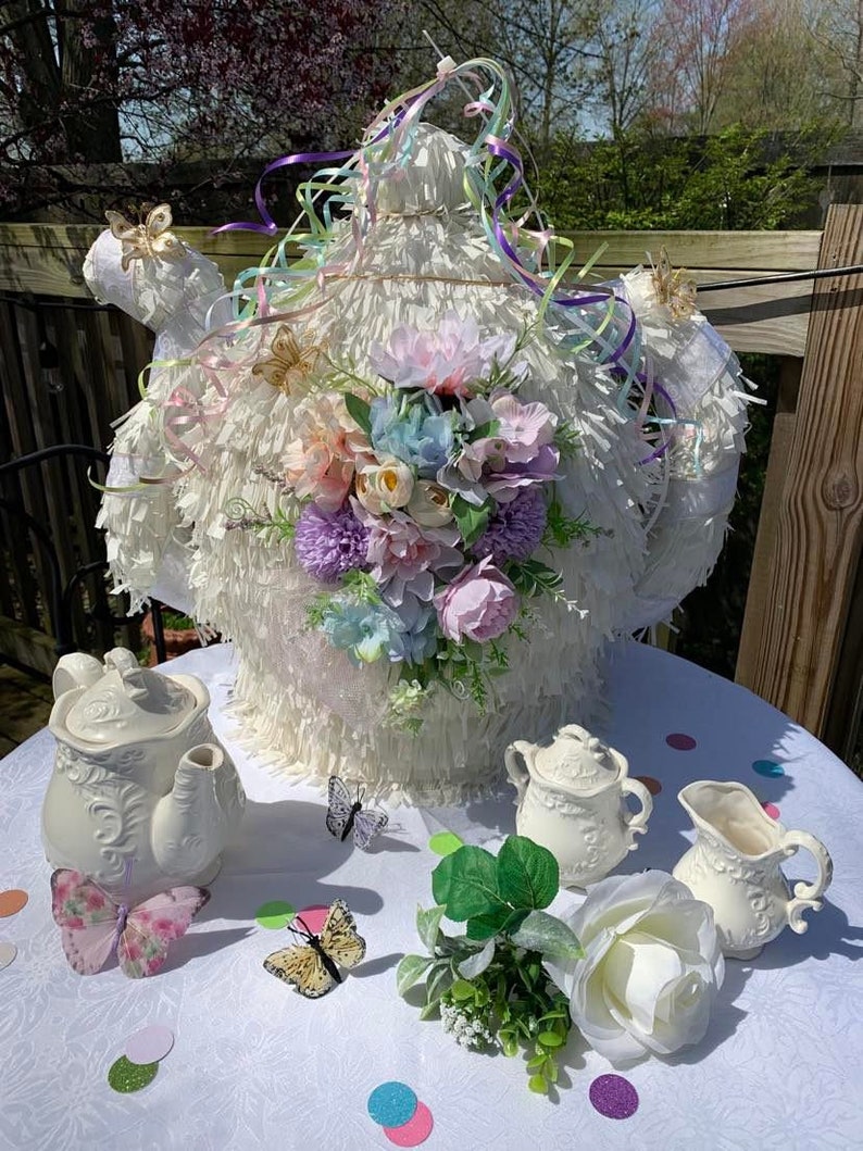 Custom Pinata OOAK Pinata Teapot Pinata Tea Party Fairy Etsy