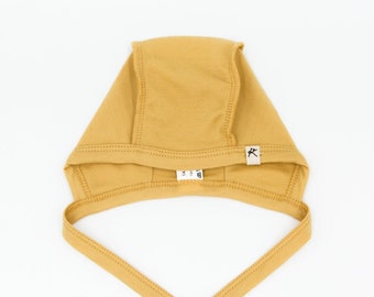 Merino wool baby cap/ free shipping/ seams inside out merino wool baby cap/newborn's baby cap with the strings/KR-189