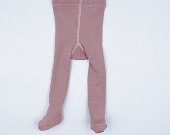 NOUVEAU!!!! Laine mérinos rose brûlée Collants pour bébés/collants en laine mérinos/