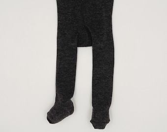 NOVITÀ!!! Calzamaglia per bambini in lana grigio scuro/calzamaglia in lana merino/