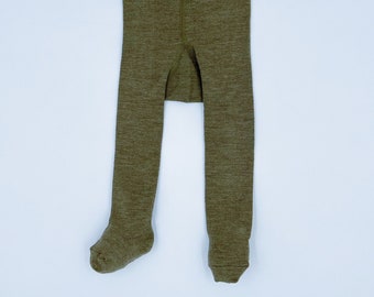 NEW!!! Forest green Merino wool Baby tights/merino wool pantyhose/