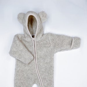 Baby merino wool coverall/baby winter romper/ baby outdoor romper/ baby merino wool outwear