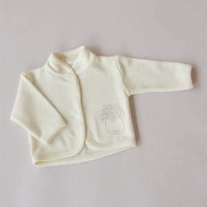 Merino wool baby jacket/newborn baby woollen jacket image 1