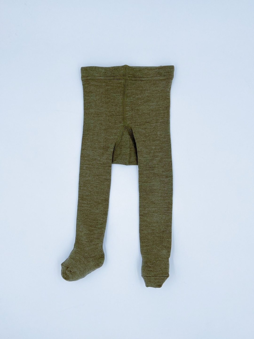 NOVITÀ!!! Calzamaglia per bambini in lana merino verde foresta