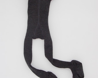 Dark grey /Merino wool Baby tights/merino wool pantyhose/