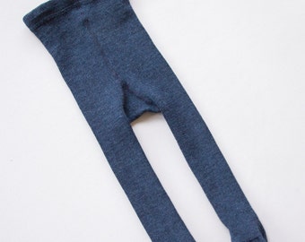 Navy Merino wool Baby tights/merino wool pantyhose