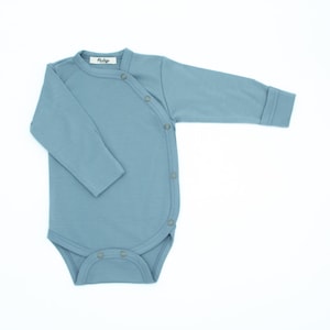 NEW! Baby merino wool onesie with mittens/ Toddler merino bodysuit/ Toddler merino onesie
