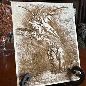 Gustav Doré&#39;s &quot;Inferno, Canto 9, 1857&quot; plaque.