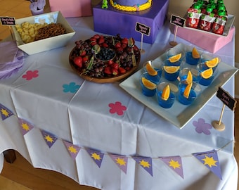 Tangled / Rapunzel Mini Table Banner - Choose Size and Colors