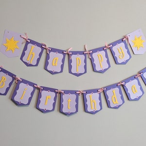 Rapunzel Birthday Banner with Rhinestone Details - Large Statement Piece Banner