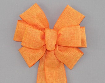 Lazo rústico naranja para corona: ideal para Halloween, primavera y otoño. Disponible en 31 colores.