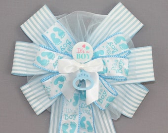 It's a Boy Blue Baby Shower Bow - Baby Boy  Shower Bow, Baby Hospital Decoration, Baby Wreath Bow