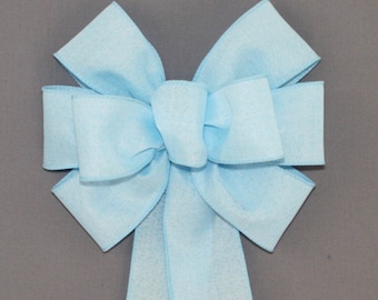 Light Blue Rustic Wreath Bow - Easter Wreath Bow, Spring Rustic Bow, available in 20 colors