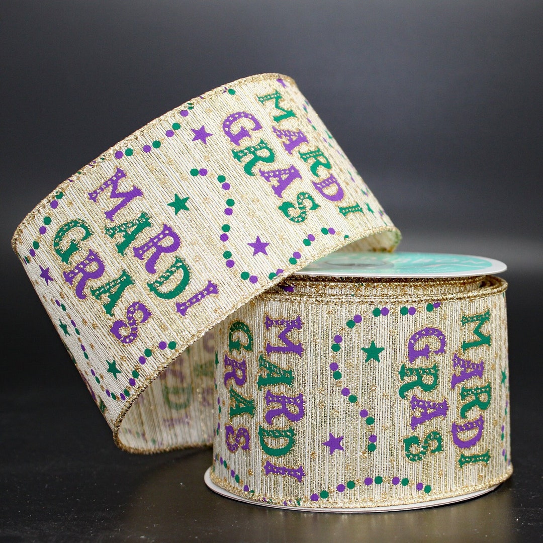 mardi gras script sweater