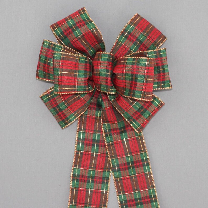 Tartan Plaid Christmas Wreath Bow Plaid Christmas Bow - Etsy