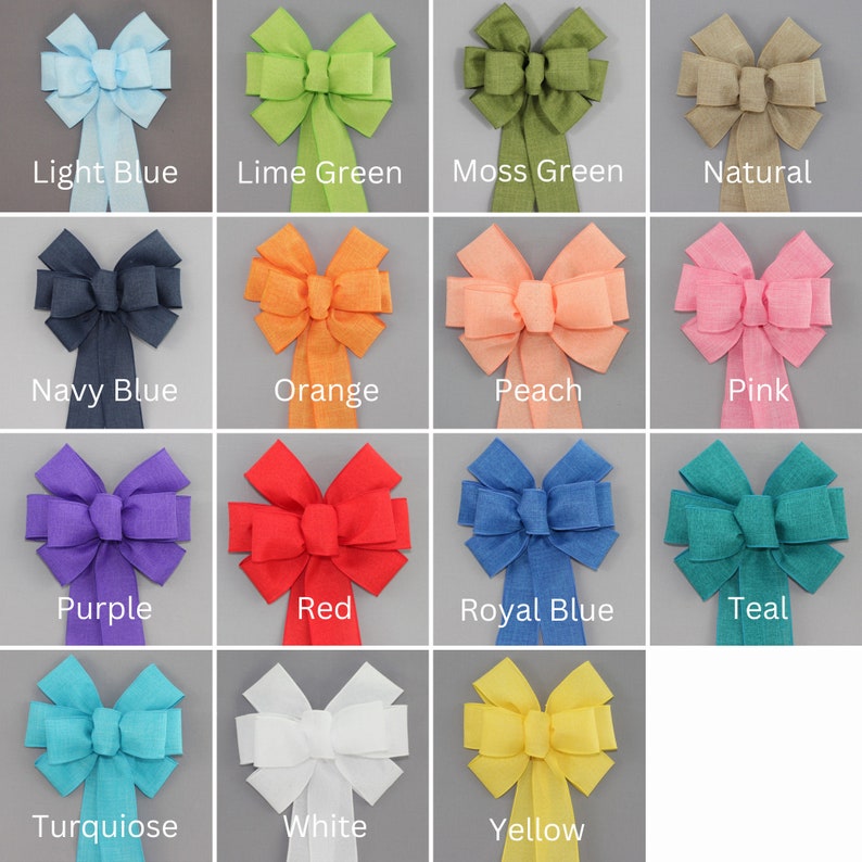 a bunch of different colors of bows