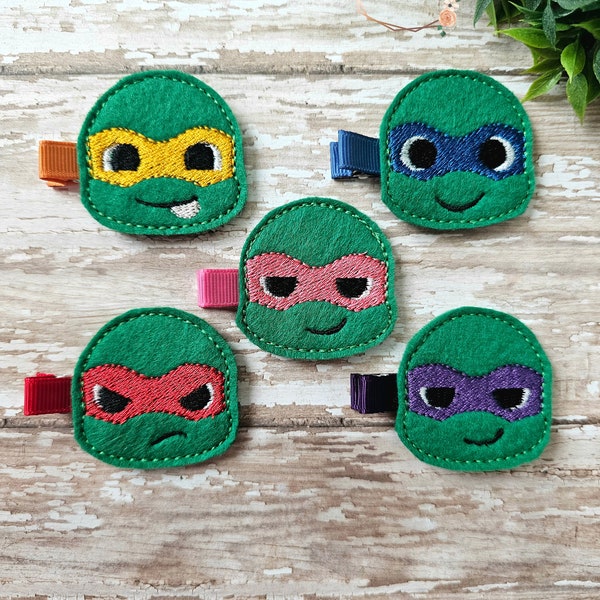 Ninja Turtle Feltie Hair Clips