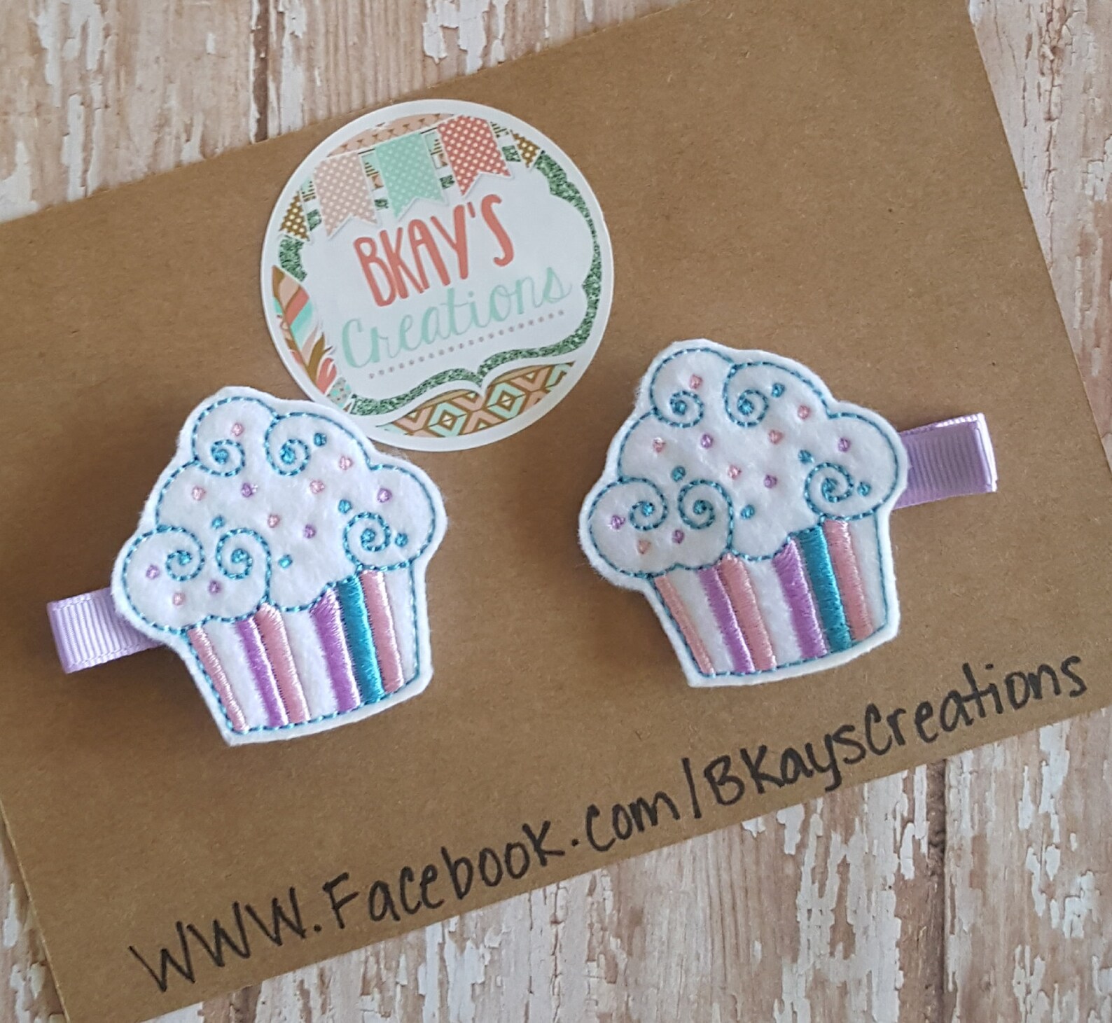 Cupcake Felt Clip Cupcake Hair Clip Cupcake Hair Bow Hair Etsy