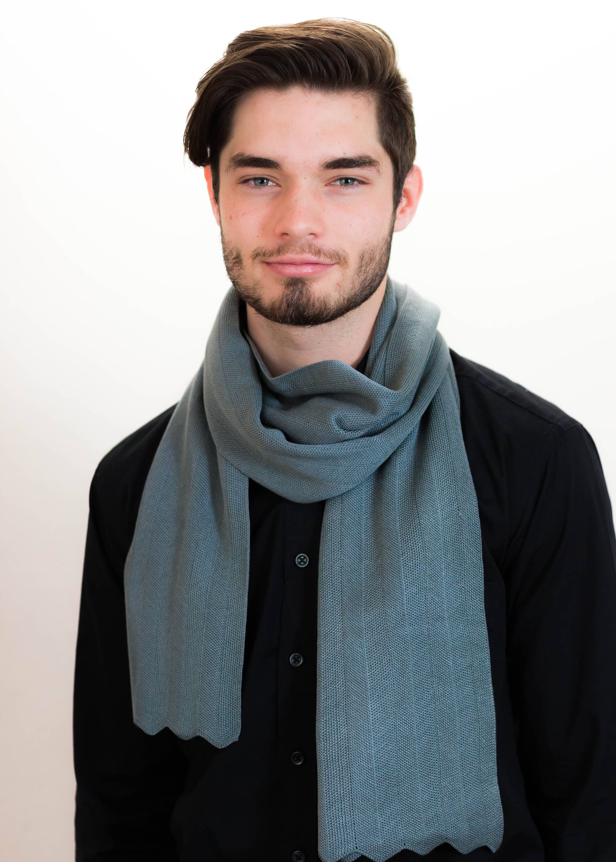 Slate Scarf Men's Scarf Chevron Scarf Grey Scarf Etsy