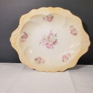 Old Foley James Kent Wild Roses Staffordshire England Vegetable Bowl