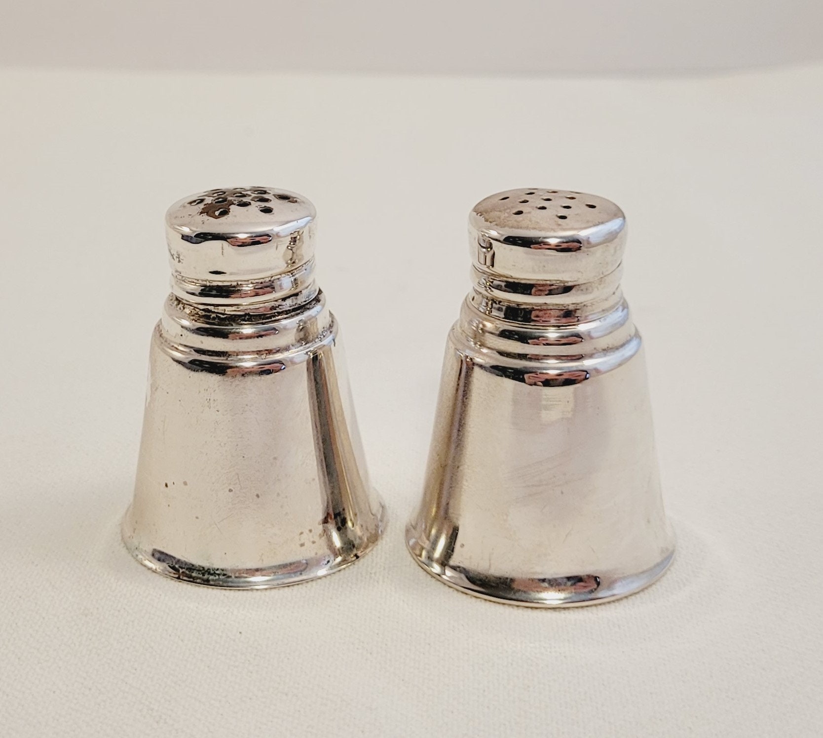 International Sterling Silver Salt and Pepper Shakers-2 Inch Tall