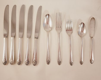 MANHATTAN-Shell-Design-1865 WM Rogers-XS Triple-Oneida Ltd.-Verzilverd-Assorted-Messen-Forks-Lepels-botermes-23019