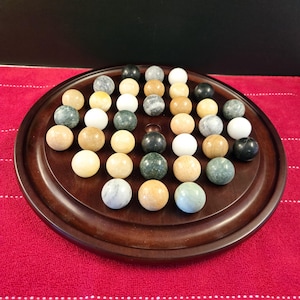 Bombay Company Solitaire-spel med polerade autentiska kulor