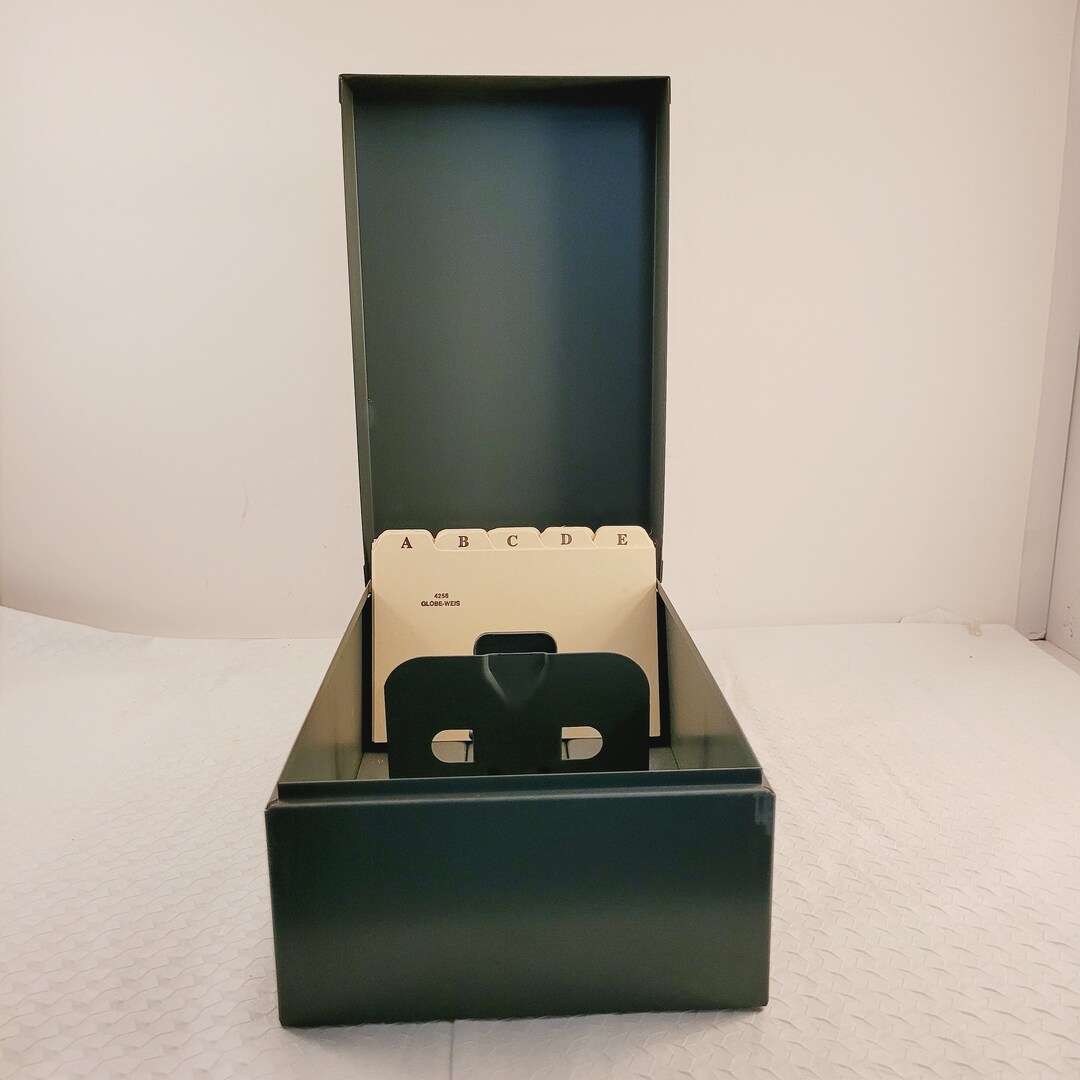 Oxford 6x4 Metal Card File Box-no Lock-no Key-10.5