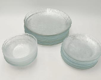 Platos de cristal Arcoroc Canterbury Crocus (Hechos en Francia)