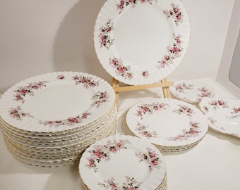 Vintage Royal Albert Lavender Rose China-dinner-lunch-dessert plates-candy dish