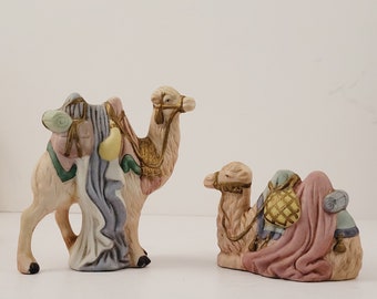 Set of 2 Ceramic Camels-Nativity