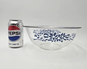 Tigela de vidro transparente vintage Pyrex 325 Colonial Mist-Floral Garland - 2,5 QT