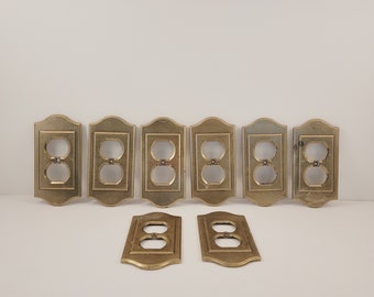 Vintage Metal (Brass?) Outlet Covers-Switchplate-Heavy