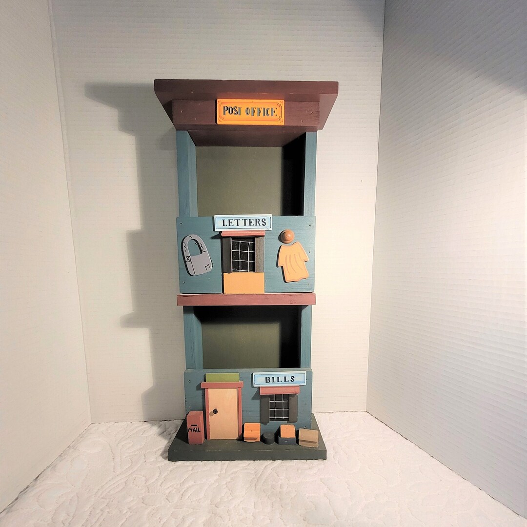Mail Wood Wall Mounted Post Office Etsy