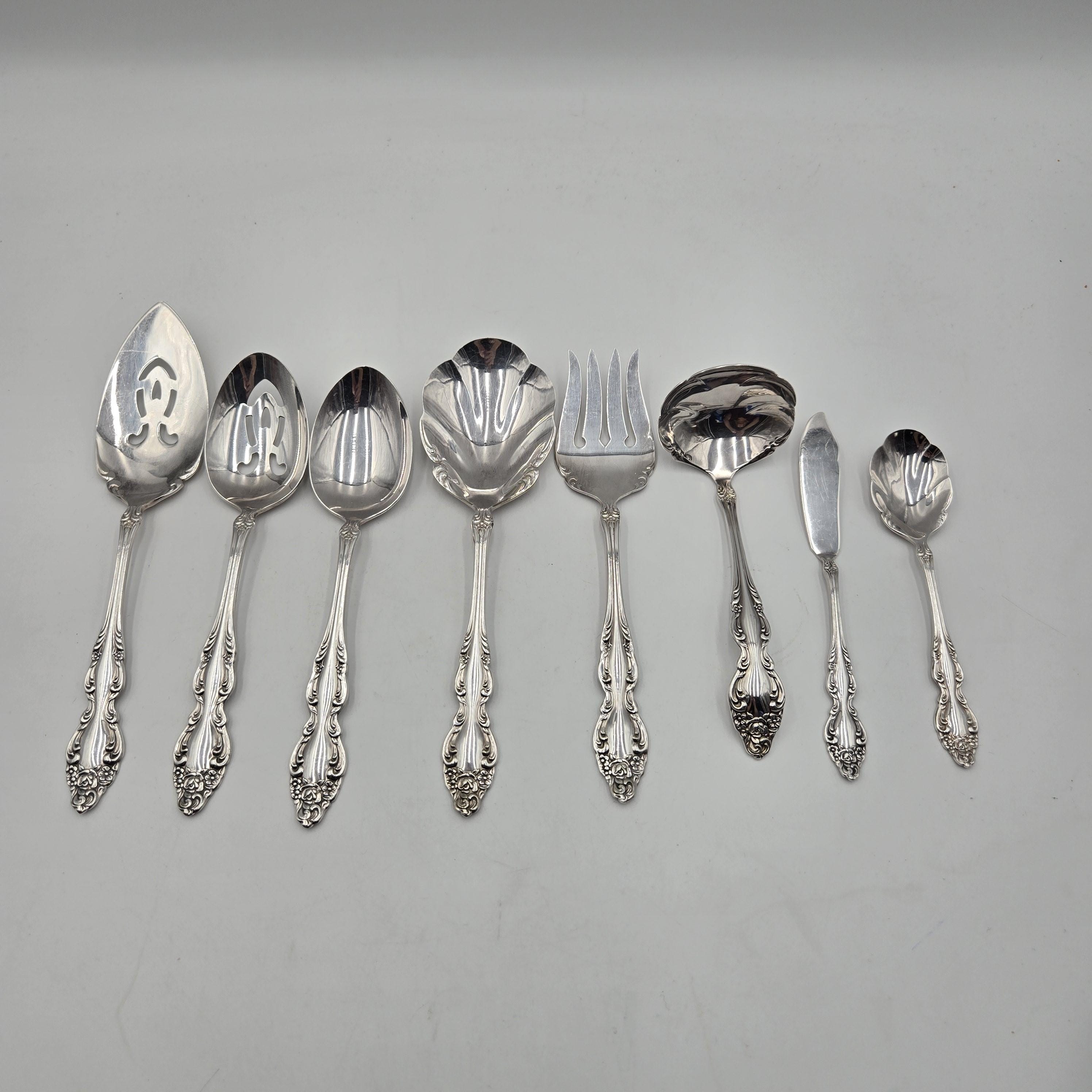 Rose Pattern Silverware - Etsy Canada
