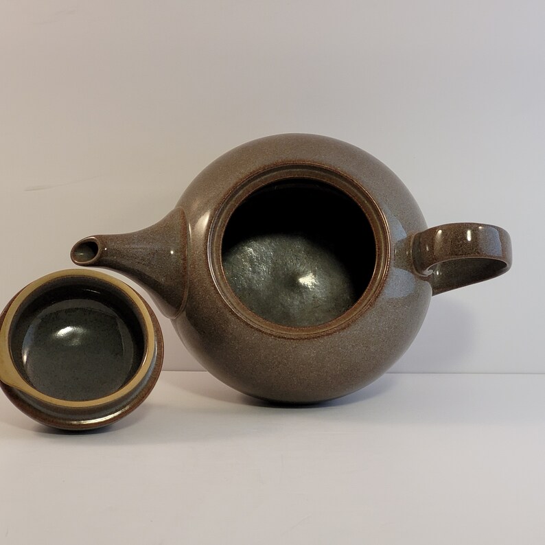 Denby Teapot Greystone Handcrafted 1960s Discontinued Etsy
