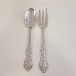 18/10 Reed & Barton Heritage Mint Ltd. Serving Fork and Spoon