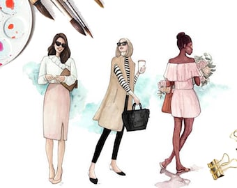 Custom Fashion Illustration Print